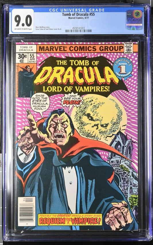 TOMB OF DRACULA #55 CGC 9.0 GENE COLAN 4/1977 MARVEL COMICS