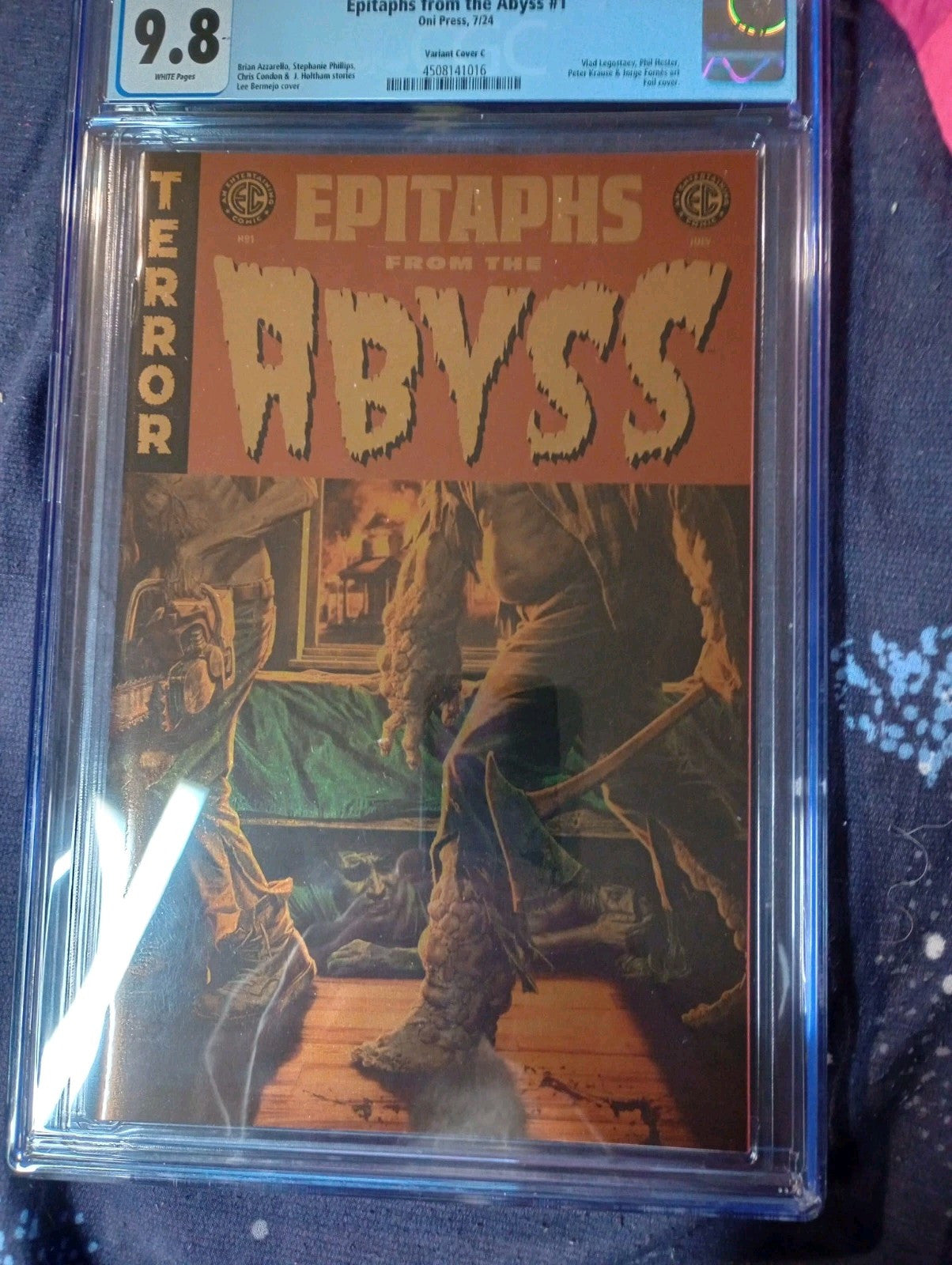 EC EPITAPHS FROM THE ABYSS #1 ONI PRESS 2024 LEE BERMEJO FOIL VARIANT CGC 9.8 NM