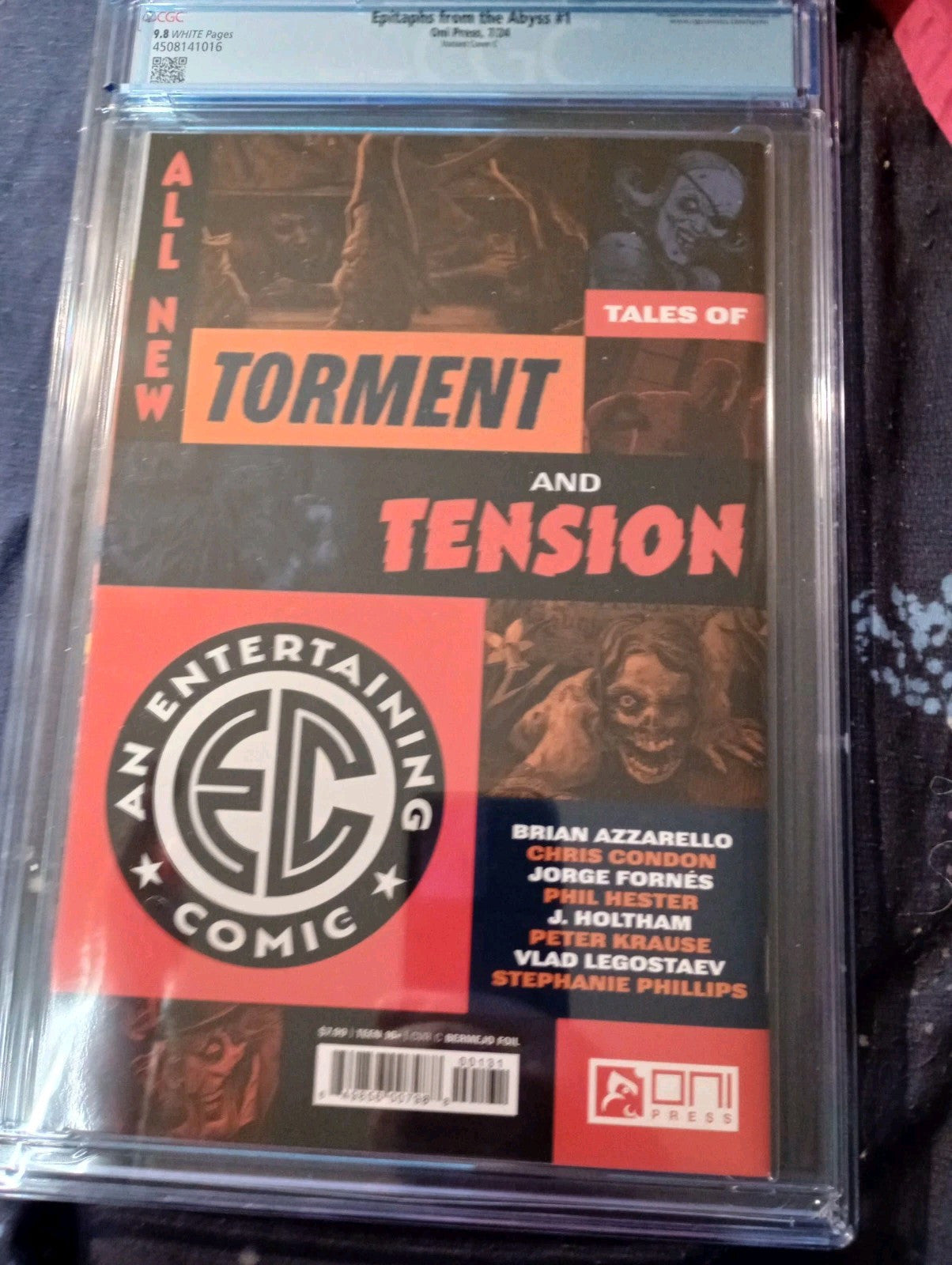 EC EPITAPHS FROM THE ABYSS #1 ONI PRESS 2024 LEE BERMEJO FOIL VARIANT CGC 9.8 NM