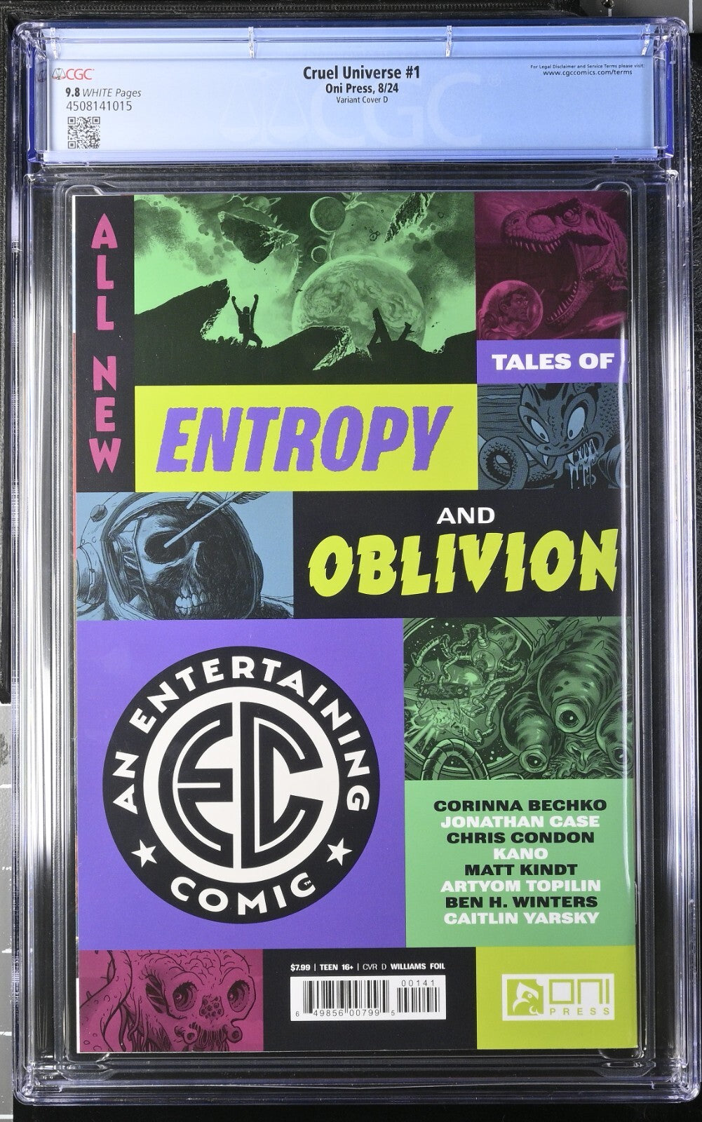 EC CRUEL UNIVERSE #1 ONI PRESS CVR D WILLIAMS III FOIL 2024 CGC 9.8 NM