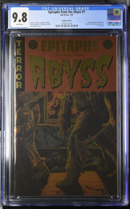 EC EPITAPHS FROM THE ABYSS #1 ONI PRESS 2024 LEE BERMEJO FOIL VARIANT CGC 9.8 NM