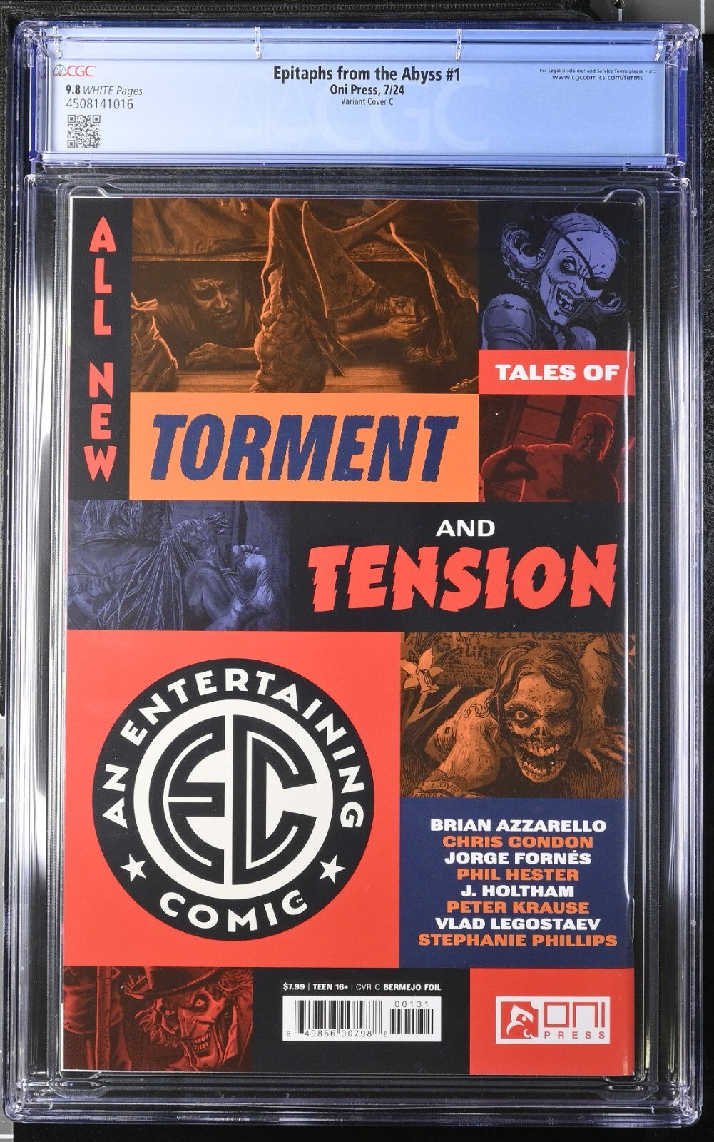 EC EPITAPHS FROM THE ABYSS #1 ONI PRESS 2024 LEE BERMEJO FOIL VARIANT CGC 9.8 NM