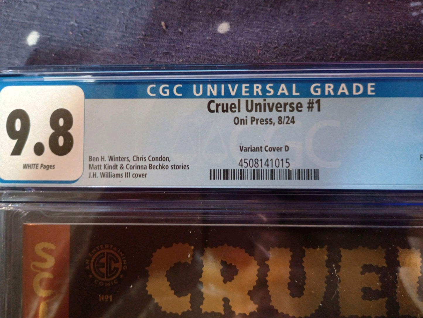 EC CRUEL UNIVERSE #1 ONI PRESS CVR D WILLIAMS III FOIL 2024 CGC 9.8 NM